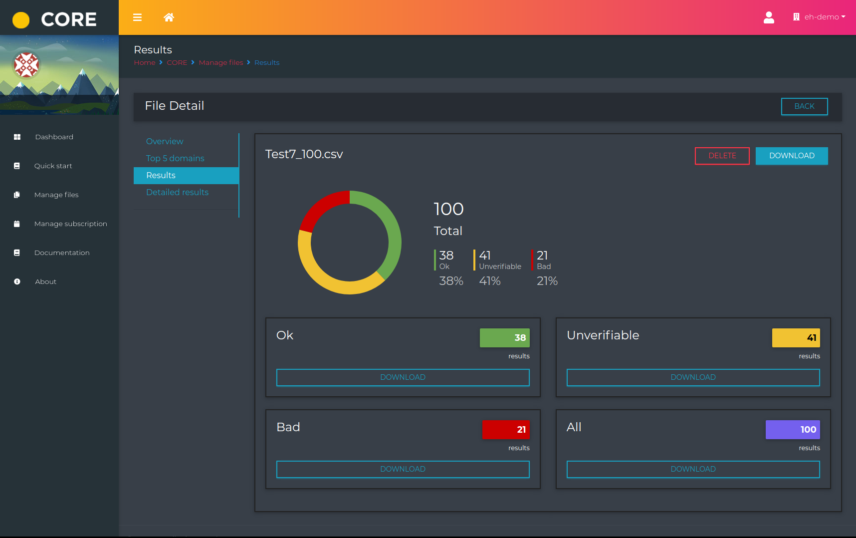 screenshot of Email Hippo